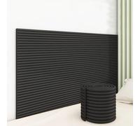 SkyFace Thickening 3D Wall Padding Self-Adhesive Anti Collision Wall Panels for Kids Autism Padding DIY Peel Stick Headboard Panels Bedroom Tatami Nursery Decorative Cushion (Black, 20 x 200 cm)