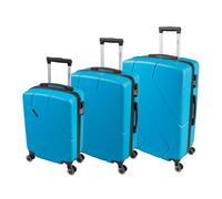 SKYFLITE Chicane 3-Piece Luggage Set, ABS Hardshell, TSA Lock, 55/67/77 cm (Capri Blue)