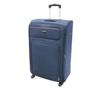 SKYFLITE Corniche Large Trolley Case, 100L Capacity, 80cm, Soft Shell Polyester, Navy/Black/Red (Navy)