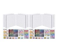 SKYFOOST 6pcs Pegboard Panels, Mount Display Kits Fit Organizer and Storage, for Craft Room Garage Kitchen, Peg Boards for Walls, Easy Installation - White Pegboard (Pack of 2)