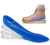 Skyfoot - 4-Layer Adjustable Insoles to Increase Height, 3/4 Length Shoe Risers, Heel Raise, Padded Inserts up to 1.25" (Blue, Medium: Women 5-9, Men 6-