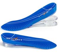 Skyfoot Height Increase Shoe Insoles 3 Layers Adjustable Height 3/4 Length 1" High Comfortable Heel Lift Inserts (Blue, Women 44-47, Men 41-42)