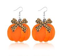 Skyfun Fall Earrings Crystal Maple Leaf Earring for Women Orange Autumn Maple Leaves Thanksgiving Earrings Drop Dangle Statement Prom Party Jewelry Accessories, Acrylic, No Gemstone