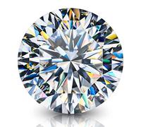 SKYFUN Moissanite DF Artificial Diamond Colourless, Brilliant Cut, Excellent Cut, VVS Clarity, Jewellery Making, Gifts for Women (1.5), Moissanite, Moissanite