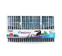 SKYGLORY 24 Colour Dual Tip Fineliner Brush Pen Set, Versatile Double Head Fineliner Brush Marker Set for Art Projects & Detailed Sketching (24)