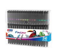 SKYGLORY 36 Colour Dual Tip Fineliner Brush Pen Set, Double Ended Fineliner Markers for Advanced Beginner Art & Craft Projects (36)