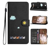 Skyhewen for iPhone SE 2022 Case, 2020 Case, iPhone 7/8 Case, Lovely Cats PU Leather Flip Wallet Case for Woman Girls, Shockproof Cute Cover with Kickstand Magnetic Clasp Card Holder, Red