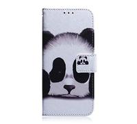 Skyhewen For MOTO Edge 70 Fusion Case, Shockproof PU Leather Flip Wallet Silicone Bumper with Card Slots Magnetic Clasp Viewing Kickstand Phone Cover for MOTO Edge 70 Fusion, Panda