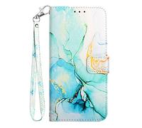 Skyhewen for Motorola Moto G86 Case, G86 Power 5G Case, Marble Wallet PU Leather Shockproof Flip Phone Cover Card Holder Magnetic Clasp Kickstand TPU Inner Bumper Case for G86/ G86 Power 5G, Green