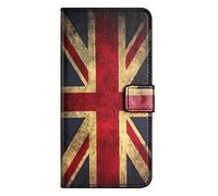 Skyhewen MOTO G54 Case Flip PU Leather Protective Wallet Card Slots Notebook Cover with Magnetic Closure Built-in Stand Card Holder TPU Inner Shell for MOTO G54, Union Jack