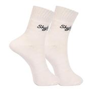 Skyhi Pure Cotton Adult Cricket Socks White, Ivory, One Size