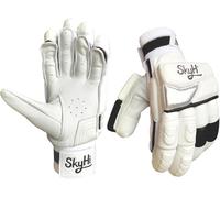 Skyhi Super Test Men's Lightweight Leather Cricket Batting Gloves - Right & Left Hand (Right Hand)