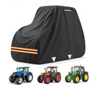 SKYJDM 420D Waterproof Tractor Cover, Heavy-Duty All-Weather Protection Tractors Cover for Front Loaders & Backhoes, Compatible with John Deere, Kubota, Mahindra, MF,165" x 87" x 110"