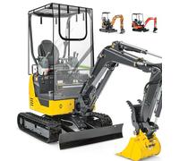 SKYJDM Mini Excavator Cover, Transparent Excavator Cab Enclosure with 600D Oxford-Fabric & PVC Film Compatible with Bobcat E20/Kubota U17 for 1760-3530 lbs, Waterproof UV Rain Protection