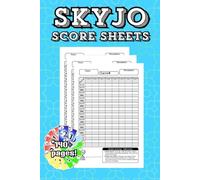 Skyjo Score Sheets: 144 Score Pads for Up to 8 Players | 12 rounds | 6x9 Inches | Bonus Rules Guide & Fun Game Night Challenges (Score It Right: Scorebooks for Every Game)