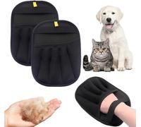 SkyJoy 2025 Electrostatic Hair Removal Gloves for Dogs & Cats - Grooming & Furniture Cleaner for Sofa, Carpet, Car Seat, Clothing, Bed (2 Deshedding Gloves)