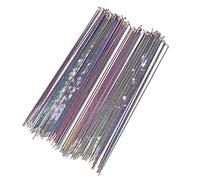 SkyjOy Cycling Spokes Spokes 8 Pcs Bicycle Spoke 26/27.5/29 Inch Wheels Wire Vacuum Plating Rainbow 2.0mm Road MTB Stainless Steel Parts(271mm)