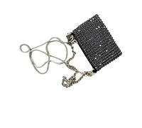 SkyjOy Rhinestone Purses For Women Rhinestones Bag Purses For Coin Card Party Chain Mini Evening Shoulder Bags Rhinestone Crossbody Bag(Black)