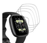 SkyKeep Fitbit Versa 4 Screen Protector Tempered Glass (Soft TPU) (Ultra Clear) (HD Clear) (Scratch Resistant) for Fitbit Versa Screen Protector (4-Pack)