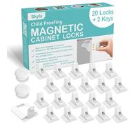 Skyla Homes Magnetic Cabinet Locks Baby Proofing Child Safety - The Safest Quickest and Easiest Multi-Purpose 3M Adhesive Child Proof Latches, No Screws or Tools Needed (20 Pack)