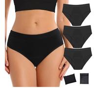 skyla rose Period Pants, Reusable Menstrual Underwear Postpartum underwear leakproof menstruation knickers maternity knickers (XL) Black