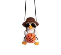 Skylar Cute Swinging Duck Car Hanging Ornament Car Decor, Rearview Mirror Hanging Accessories, Pendant Interior Hanging Ornament (Basketball)