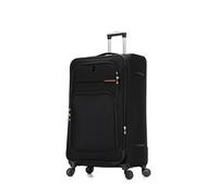 Skylark 32" Extra Large Suitcase Super Lightweight Luggage 20% Expandable 4 Wheels Spinner 3-Digit Combination Lock Soft Shell Luggage Check in for 30kg (Black, 162 litres)