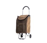 Skylark 33Ltr Faux Lightweight Shopping Trolley, Hard Wearing & Foldaway Push/Pull Cart for Easy Storage, Flat-Pack