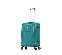 Skylark Medium 24” Lightweight Softshell Expandable Suitcase, Integrated Combination Lock, 4 Wheels Check in Luggage for 15 to 20kg (Oil Green, 78 litres)