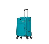 Skylark Medium Suitcase 24" Super Lightweight Luggage 20% Expandable 4 Wheels Spinner 3-Digit Combination Lock Soft Shell Luggage for 15 to 20kg (Aqua, 78 litres)