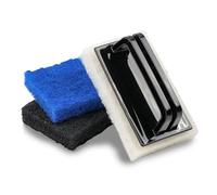 Skylarlife Scouring Pad Brush Cleaning Scrub with Handle Abrasive Pad for Grout Tile Shower and Sink Cleaning, Scrubbing Floor and Tile Boat Refinishing Bathroom Kitchen Heavy Duty