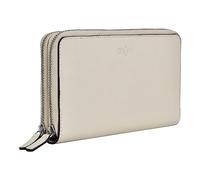 SKYLE Beige RFID Protected Genuine Leather Wallet for Women |21 Cards Slots | RFID Protection | 1 ID Slots | 2 Currency Compartments | 1 Zipper Pockets | 3 Hidden Slots | Zipper Closure, BEIGE, S