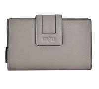 SKYLE Oxblood RFID Protected Genuine Leather Wallet for Women |18 Cards Slots | RFID Protection | 2 Currency Compartments | 3 Hidden Slots | 1 Zipper Pocket | Button Closure., KHAKI, Casual