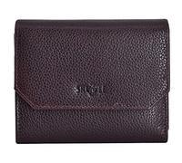 SKYLE Tan RFID Protected Genuine Leather Wallet for Women |4 Cards Slots | RFID Protection | 1 Currency Compartments | 3 Hidden Slots | 1 Id Card Slot | Button Closure., BURGUNDY, Casual