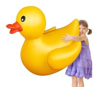 Skylety 1 Pack 4 Feet Giant Inflatable Duck Huge Rubber Duck Large Blow up Pool Float for Summer Beach Swimming Pool Carnival Birthday Party Parade Decoration (Yellow)