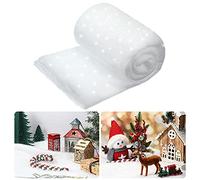 Skylety 1 Set Glitter Faux Snow Blanket Roll for Christmas Village Display | 2.6 x 7.9 ft, Sparkly Artificial Snow Blanket Indoor, for Miniature Winter Wonderland Scene, Xmas Tree Base Home Decorations