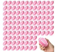 Skylety 108 Pcs Breast Cancer Awareness Football Stress Relief Ball Bulk Pink Ribbon Mini Foam Football Pink Breast Cancer Ball Gifts for Festival Party Favors Stuffer Filler