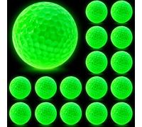 Skylety 16 Pack Glow in the Dark Floating Golf Balls 4 Colors Luminous Practice Water Floater Golf Balls 1.68 Inch Regulation Size for Night Water, Synthetic Rubber Core (White)