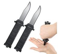Skylety 2 Pcs Disappearing Dagger Retractable Fake Dagger Plastic Blade Fake Prop Prank Magic Tricks Prop Joke for Halloween Adults Fool's Day Party Favor(Stylish Style)
