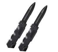 Skylety 2 Pcs Disappearing Knife Retractable Fake Knife Plastic Blade Fake Prop Prank Magic Tricks Prop Joke for Halloween Adults Fool's Day Party Favor(Delicate Style)