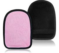 Skylety 2 Pieces Sand Wipe Off Mitt Beach Sand Cleaner Soft and Skin Friendly Cotton Towel Help Parents Clean Sand from Children's Skin Mitt Pack for Surf, Ocean and Lakeside Recreation (Pink)