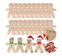Skylety 260 Pieces DIY Felt Gingerbread Man Ornaments Christmas Felt Gingerbread Man Shapes Combination for Christmas Party Decorations