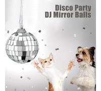 Skylety 30 Pcs 1.6 Inch Mirror Disco Ball 50's 60's 70's Disco Party H