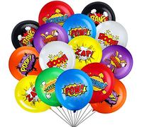 Skylety 40 Pack Hero Balloons Party Supplies 12 Inches Latex Balloons Party Favors for Kids Birthday Party Decorations, Assorted
