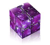 Skylety Cube Mini Blocks, Cube Desk Toy Sensory Toys Stress Relief Tool Game Supplies Gifts for Christmas for Adhd Autism Teens and Adults(Purple Galaxy Space)
