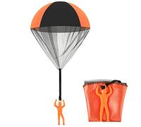 Skylety Parachute Toy Soldiers Hand Throwing Army Men Toys Parachute Hand Throw Toy Outdoor Flying Toys for Boys and Girls (Orange Black,1 Pcs)