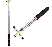 Skylety Pool Bridge Stick Cue Snooker Stick Pool Table Accessories Retractable Billiards Cue Rest with Removable Brass Head Convenient to Storage and Use (Plus Sign Bridge Head)