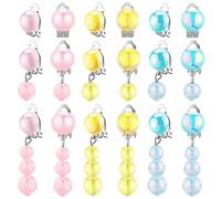 Skyley 9 Pairs Girls Clip on Earrings Pretend Princess Play Earrings Jewelry Set, alloy, crystal plastic, silicone, No Gemstone