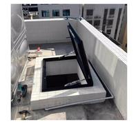 Skylight Access Hatch for Flat Roofs Aluminum & Toughened Glass Ideal for Winter Gardens Size L24 xW50 (60x125cm) - Enhanced Natural Light & Easy Access