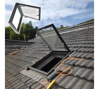 Skylight Basement Daylighting Door , Loft Ventilation Roof Access Hatch Cover Plate , for Basement Window Well(75x55cm/29.5x21.7in)